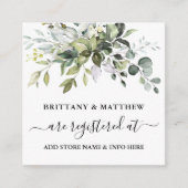 水彩結婚緑 エンクロージャーカード (正面)