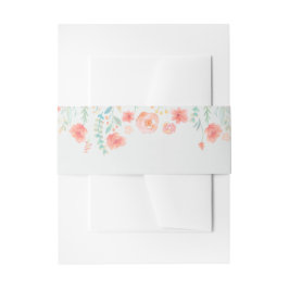 水彩結婚花 招待状ベリーバンド