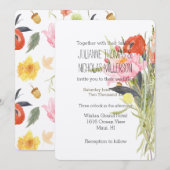 水彩結婚花 招待状 (正面/裏面)