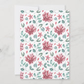 水彩結婚葉 招待状 (裏面)