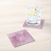 水彩結婚薄紫ID654 スクエアペーパーコースター (インサイチュ)