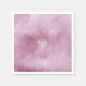 水彩結婚薄紫ID654 スタンダードカクテルナプキン (正面)