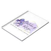 水彩結晶と金ゴールド幾何学的ミニマリスト ノートブック (左側)