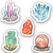 水彩結晶のカスタムカットビニールシール シール (正面)