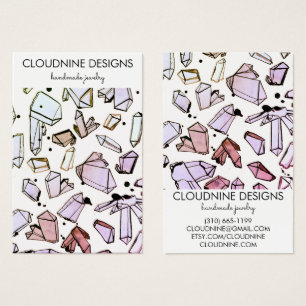 水彩結晶イヤリングジュエリー表示カード