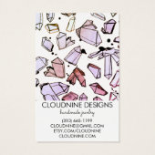 水彩結晶イヤリングジュエリー表示カード (裏面)