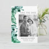 水彩結晶エメラルドグリーンフォト セーブザデート (スタンド正面)