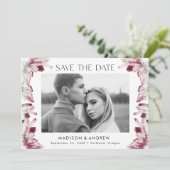 水彩結晶バーガンディ写真 セーブザデート (スタンド正面)