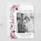 水彩結晶バーガンディ写真 セーブザデート (正面)