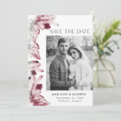 水彩結晶バーガンディ写真 セーブザデート (スタンド正面)