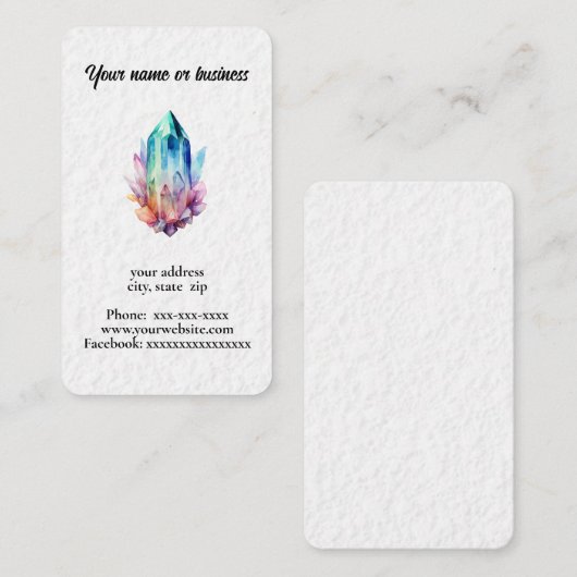 水彩結晶 名刺 (正面/裏面)