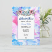 水彩絞り染めと花 招待状 (スタンド正面)
