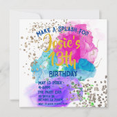 水彩絞り染めスプラッシュ絵を描誕生日の起動 (正面)