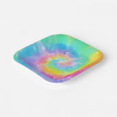 水彩絞り染めパターン紙プレート ペーパープレート (傾斜あり)
