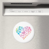 水彩統一された州ハート マグネット (インサイチュ (食洗機))