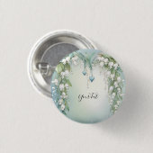 水彩絵のワイルドリリー ボタン 缶バッジ (正面&裏面)