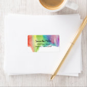 水彩絵の具のこぼれ | 抽象的な宛名ラベル ラベル (インサイチュ)