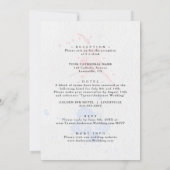 水彩絵の具の破れた紙の写真が一つになったウェディング（水彩絵の具の破れた紙のフォトが一つになった結婚 招待状 (裏面)