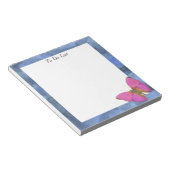 水彩絵の具の青に止まる蝶々 ノートパッド (アングル)