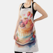 水彩絵を描のケ飾ーキ エプロン (インサイチュ)