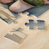 水彩絵を描のピンク花屋パリ ジグソーパズル (側面)