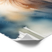 水彩絵を描の威厳のあるエルク1:1 ポスター (角)