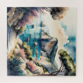 水彩絵を描の海地中海の岸 ジグソーパズル (横)