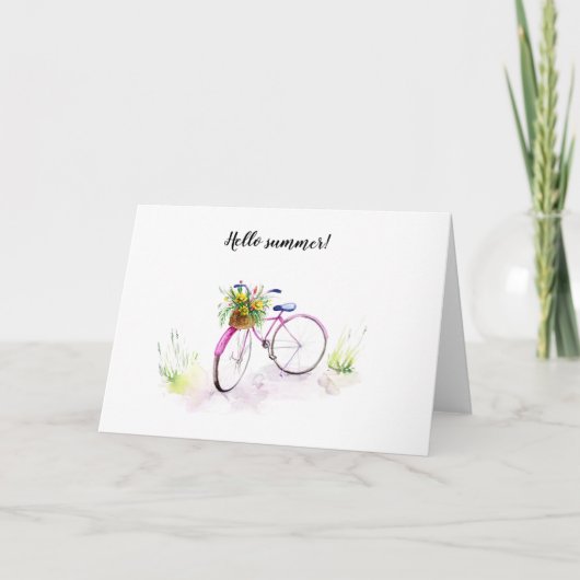 水彩絵を描イラストレーションカード カード (正面)