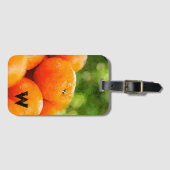 水彩絵を描オレンジ ラゲッジタグ (正面横)