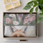 水彩絵を描キツネデイジー花 薄葉紙 (ギフト)