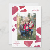 水彩絵を描ハートポートレート シーズンカード (正面)