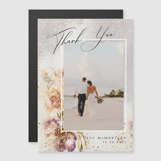 水彩絵を描フローラ結婚キャンバス感謝していのYo (正面/裏面)