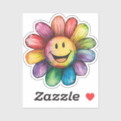 水彩絵を描微笑 シール (シート)