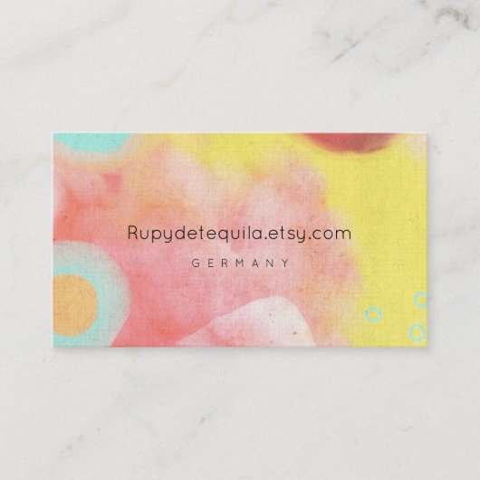 水彩絵を描抽象芸術ルピデキーラ 名刺 (正面)