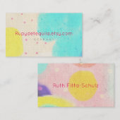 水彩絵を描抽象芸術ルピデテキーラ 名刺 (正面/裏面)