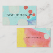 水彩絵を描抽象芸術ルピデテキーラ 名刺 (正面/裏面)