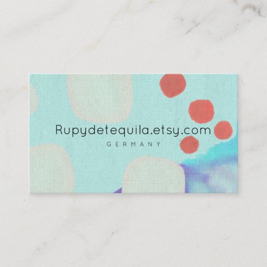水彩絵を描抽象芸術ルピデテキーラ 名刺 (正面)