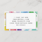 水彩絵を描水玉模様アートセラピーセラピスト 名刺 (裏面)