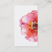 水彩絵を描花数々の色フローラ 名刺 (裏面)