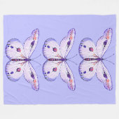 水彩絵を描蝶1 フリースブランケット (正面(横))