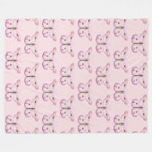 水彩絵を描蝶2a フリースブランケット (正面(横))