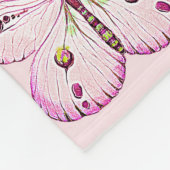 水彩絵を描蝶2a フリースブランケット (角)