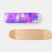 水彩絵を描(ばちゃばちゃ)跳ねる スケートボード (横)