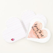 水彩絵付きハート型の渦巻き型ノートブック ノートブック (内部)