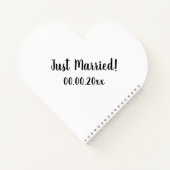 水彩絵付きハート型の渦巻き型ノートブック ノートブック (裏面)