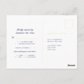 水彩絵文字モダン式結婚式RSVP ポストカード (裏面)