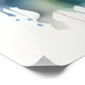 水彩絵画のベネチアンマスクIII ポスター (角)