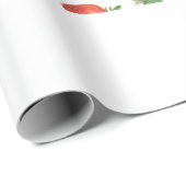 水彩絵画の継ぎ目無しイチゴ ラッピングペーパー (ロールコーナー)