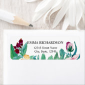 水彩絵画の花 ラベル (インサイチュ)