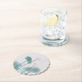 水彩絵画の蓮フローラ ペーパーコースター (インサイチュ)